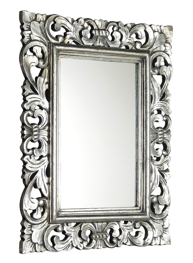 Samblung IN109 zrkadlo v ráme, 40x70 cm, strieborná Antique