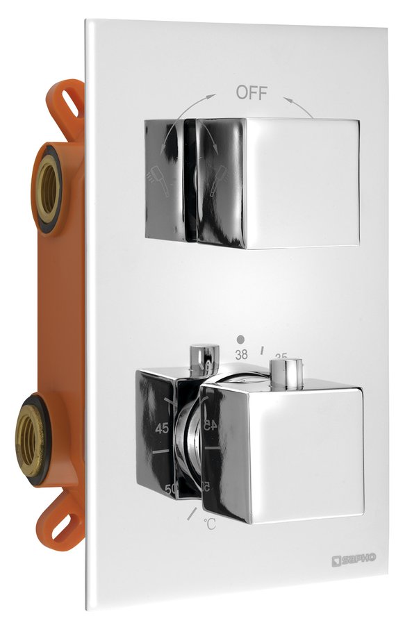 Latus 1102-62 podomietková sprchová termostatická batéria, box, 2 výstupy, chróm