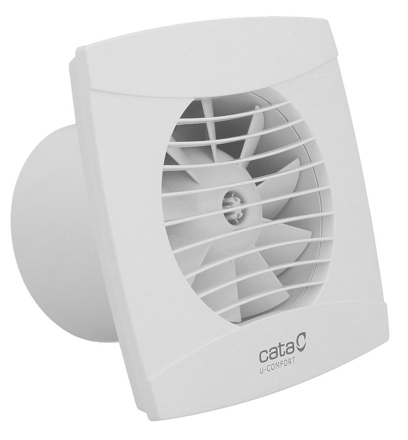 Cata UC-10 T kúpeľňový ventilátor axiálny s časovačom, 8W, potrubie 100mm, biely