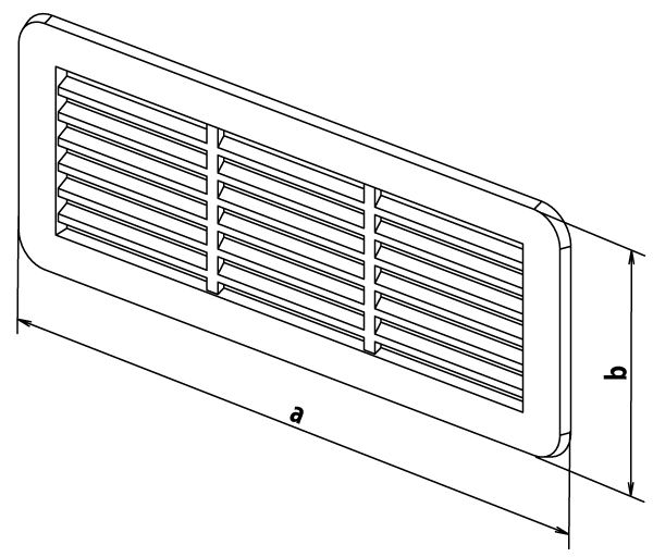 Haco VM 150x60 H vetracia mriežka hnedá