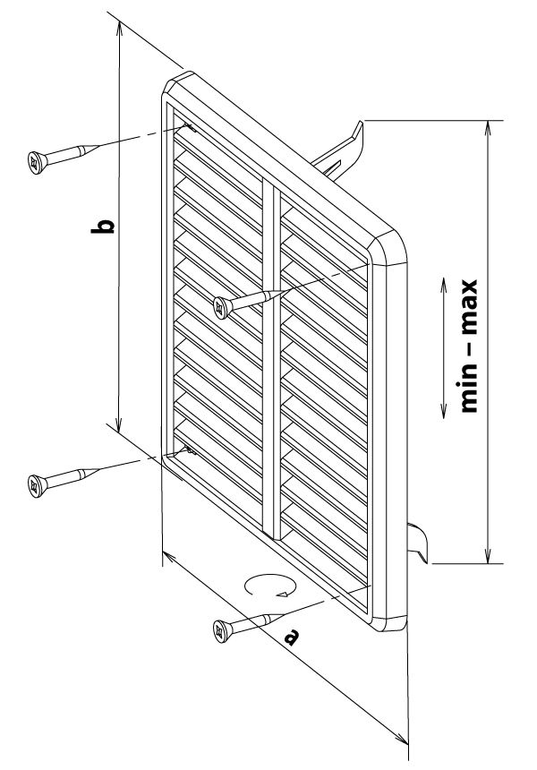 Haco VM 150x150 KS B vetracia mriežka - krytka nastaviteľná