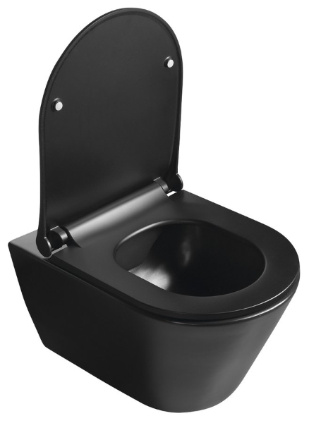 Avva 100787-110 Slim WC sedátko s pomalým zatváraním, čierne