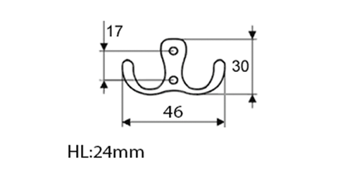 Aqualine 10087 dvojháčik, bronz