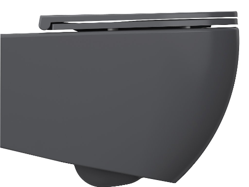 Infinity 10NF02004-2C závesná WC misa, Rimless, 36,5x53cm, antracit