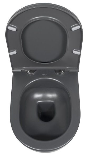Infinity 10NF02004-2C závesná WC misa, Rimless, 36,5x53cm, antracit