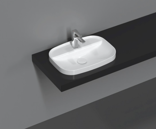 Infinity 10NF50055 keramické umývadlo zápustné, 55x40cm, biele