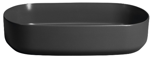 Infinity Oval 10NF65055-2C umývadlo na dosku, 55x36cm, antracit