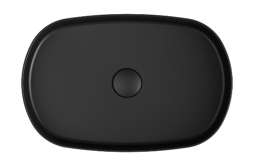 Infinity Oval 10NF65055-2N keramické umývadlo na dosku, 55x36 cm, čierna mat