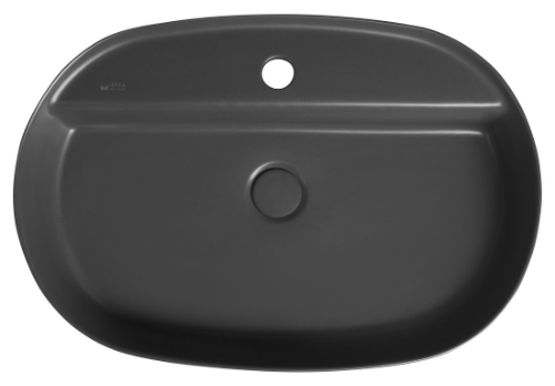 Infinity Oval 10NF65060-2C keramické umývadlo na dosku, 60x40cm, antracit