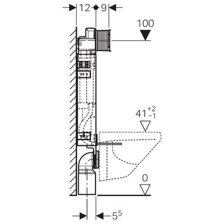 Geberit Kombifix Eco pre závesné WC 110.302.00.5