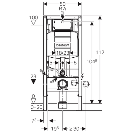 Geberit Duofix pre závesné WC 111.300.00.5