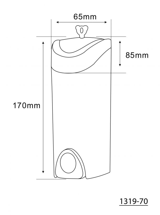 Aqualine 1319-70 dávkovač tekutého mydla na zavesenie 300ml, biely