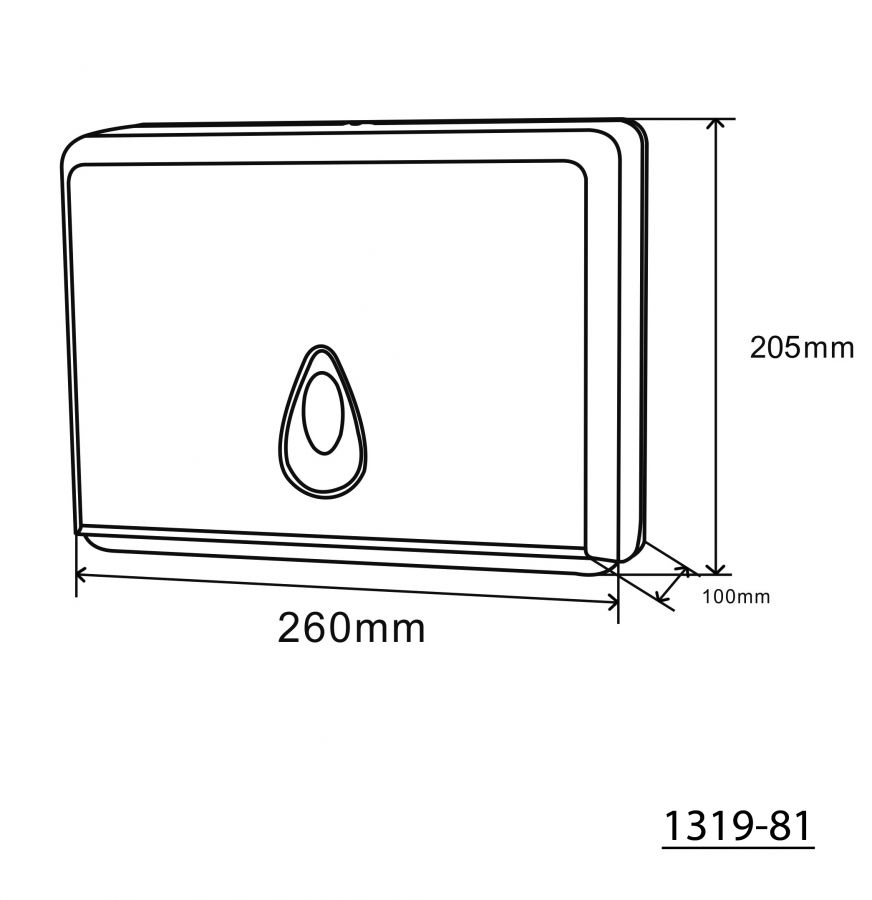 Aqualine 1319-81 zásobník na papierové utierky 270x210mm, biely