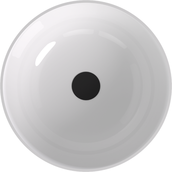 Banera Round 14337.52 umývadlo na dosku, liaty mramor, priemer 39 cm, biele / antracit
