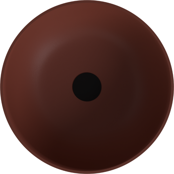 Banera Round 14337.71 umývadlo na dosku, liaty mramor, priemer 39 cm, hnedé