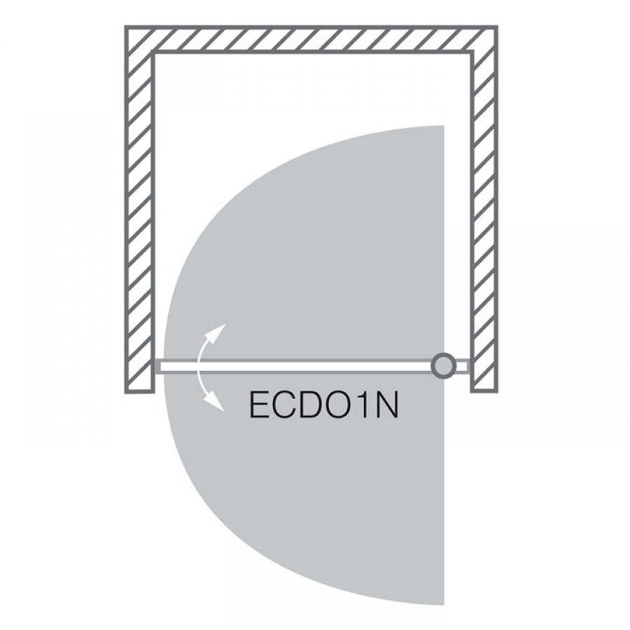 Roltechnik Exclusive line sprchové dvere ECDO1N 1000 brillant/transparent