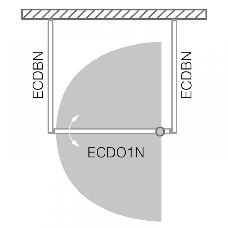 Roltechnik Exclusive line pevná stena ECDBN 800 brillant/transparent