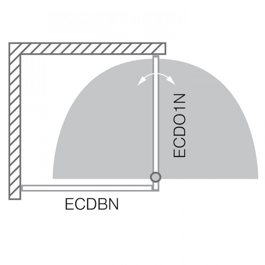 Roltechnik Exclusive line pevná stena ECDBN 1000 brillant/transparent