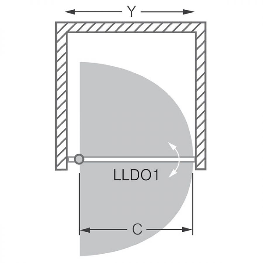Roltechnik Lega line sprchové dvere LLDO1 900 brillant/transparent