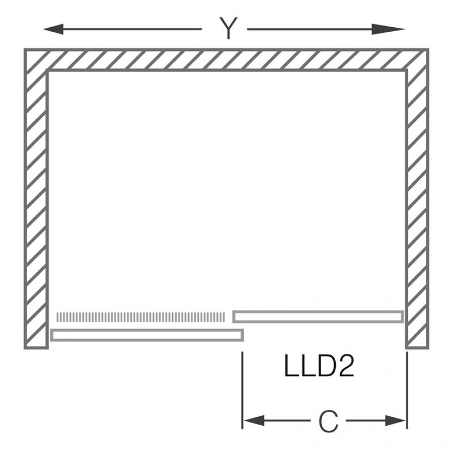 Roltechnik Lega line sprchové dvere LLD2 1000 brillant/transparent