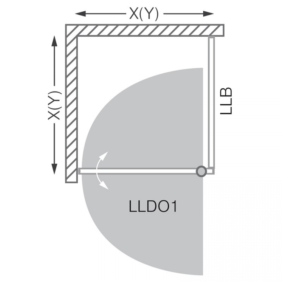 Roltechnik Lega line pevná stena LLB 700 brillant/transparent