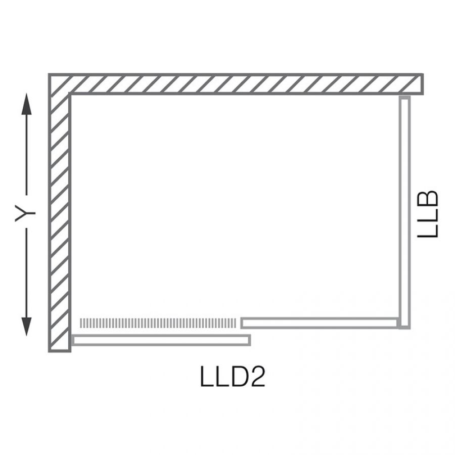 Roltechnik Lega line pevná stena LLB 700 brillant/transparent