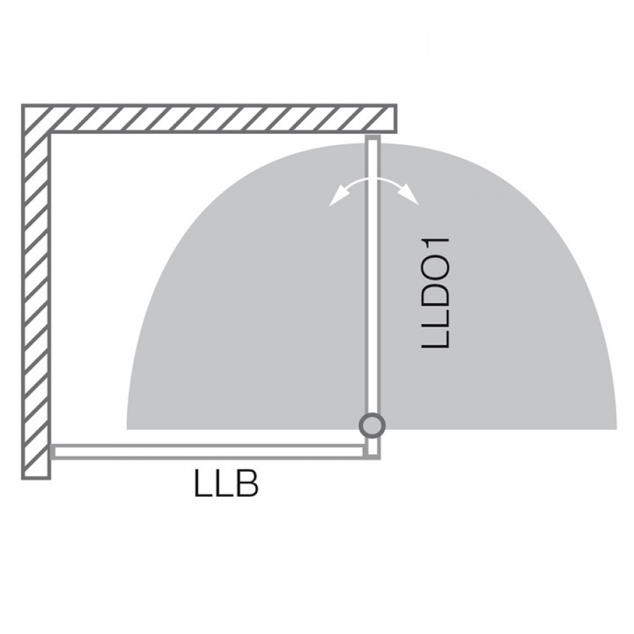 Roltechnik Lega line pevná stena LLB 700 brillant/transparent