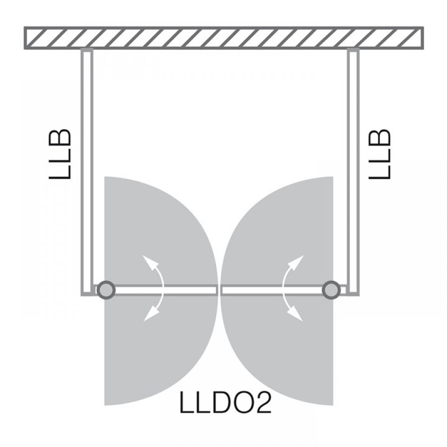 Roltechnik Lega line pevná stena LLB 700 brillant/transparent