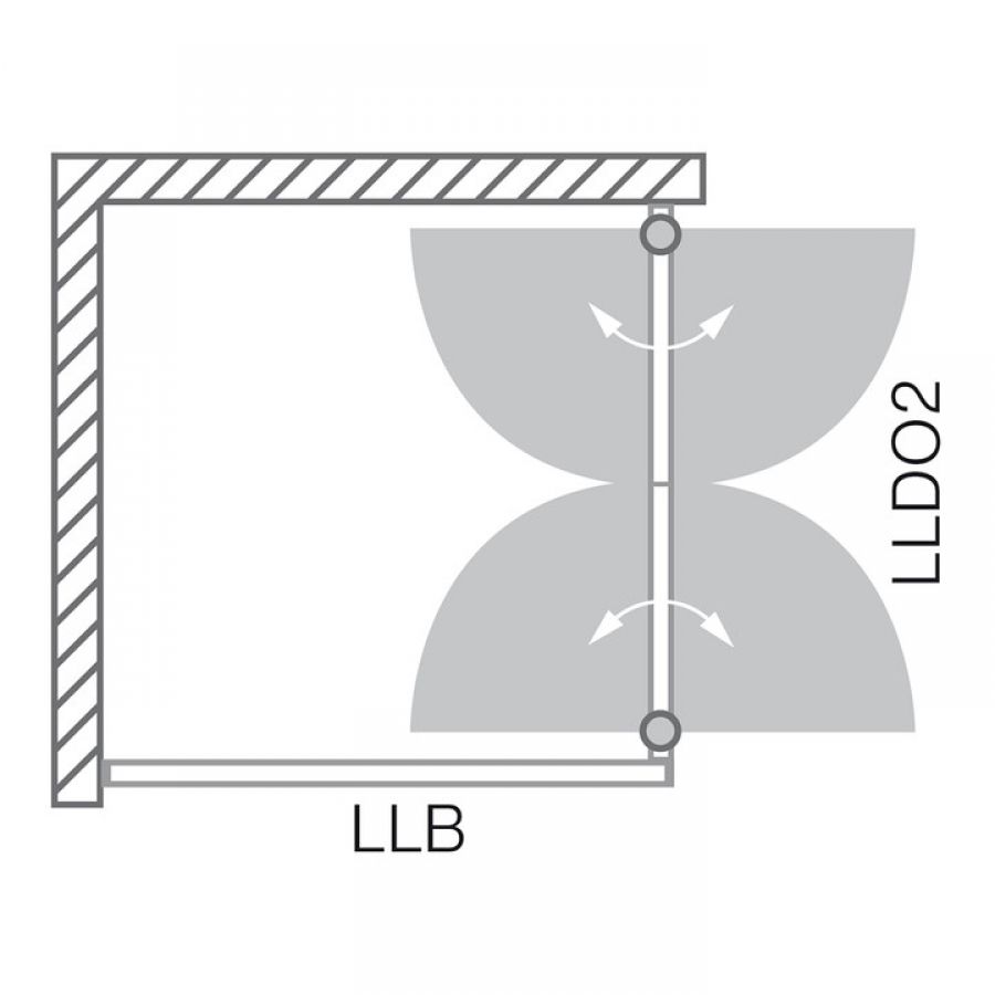 Roltechnik Lega line pevná stena LLB 700 brillant/transparent