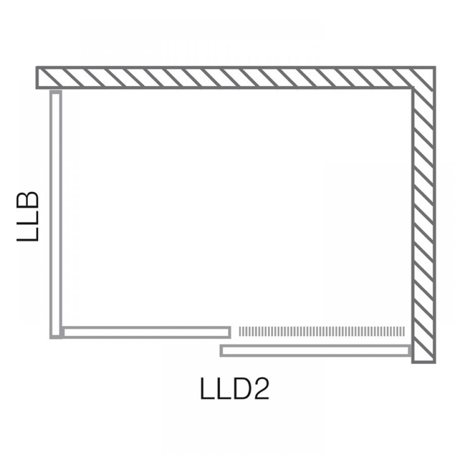 Roltechnik Lega line pevná stena LLB 700 brillant/transparent