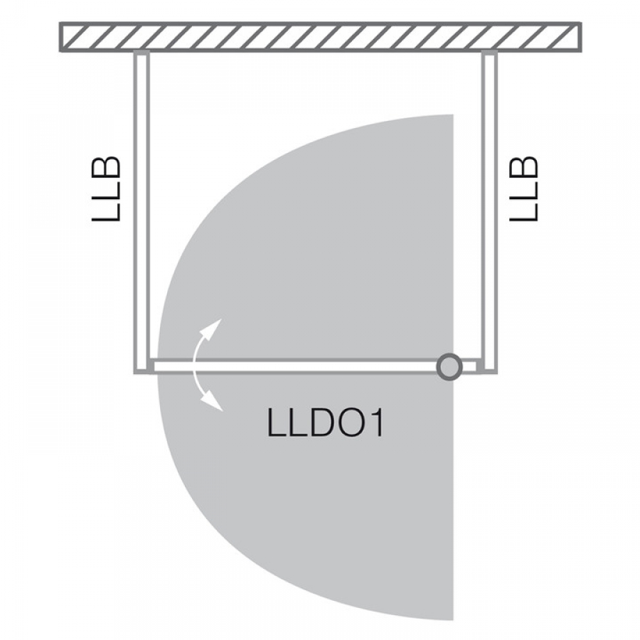 Roltechnik Lega line pevná stena LLB 750 brillant/transparent