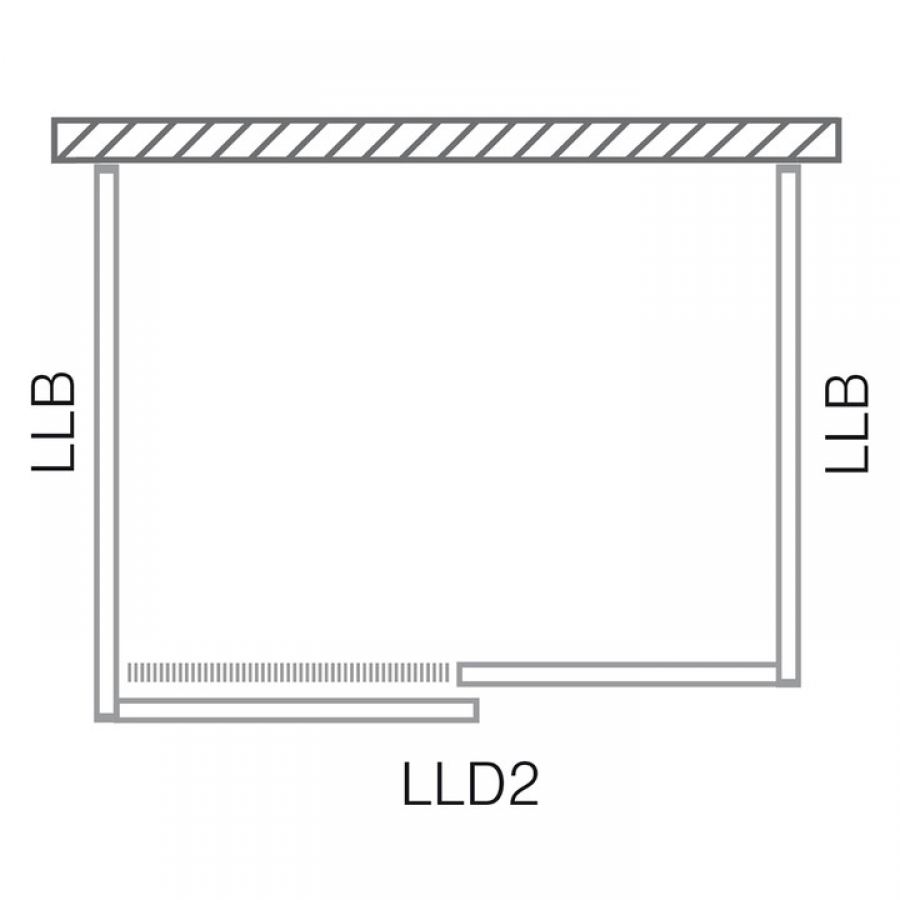 Roltechnik Lega line pevná stena LLB 750 brillant/transparent