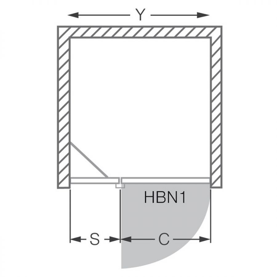 Roltechnik Hitech line sprchové dvere HBN1 800 brillant premium/transparent