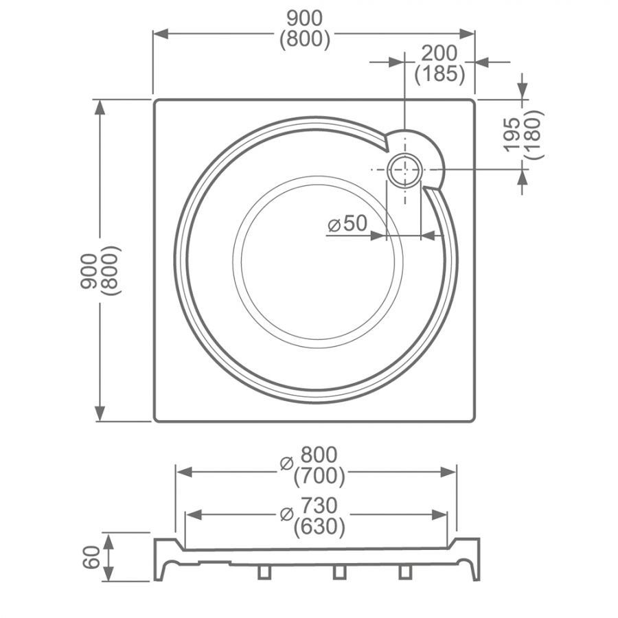 Roltechnik sprchová vanička Aloha Flat 800