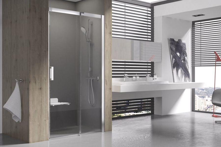 Ravak Matrix sprchové dvere MSD2-110 R biele / transparent