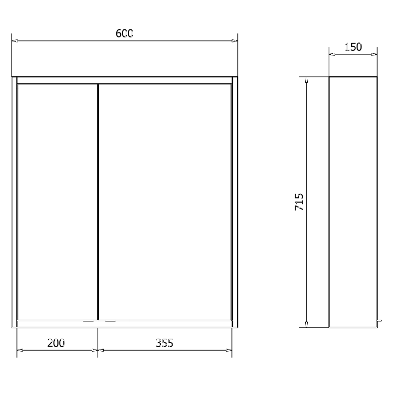 Batu 1141120 zrkadlová galérka 60x71x15 cm, 2x LED osvetlenie, biela