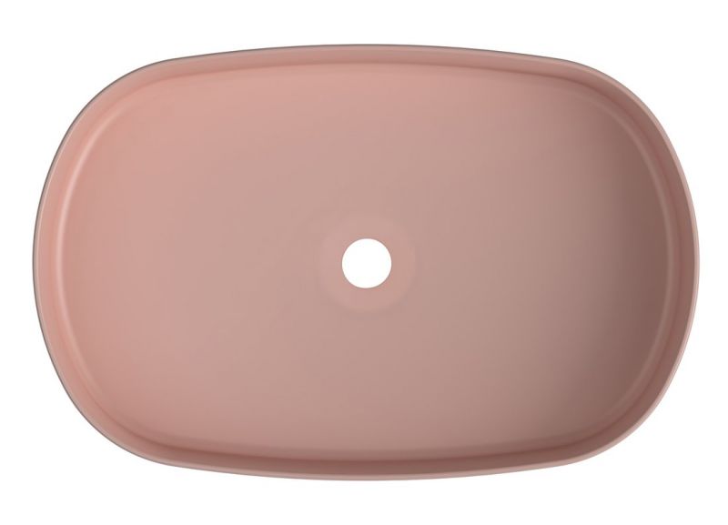 Infinity Oval 10NF65055-2S keramické umyvadlo na dosku, 55x36 cm, ružová Salmon