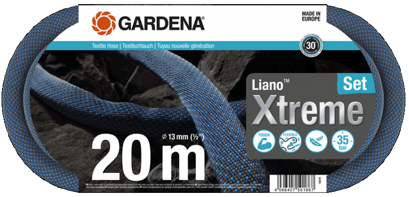 Gardena 18470-20 textilná hadica Liano Xtreme 20 m - sada