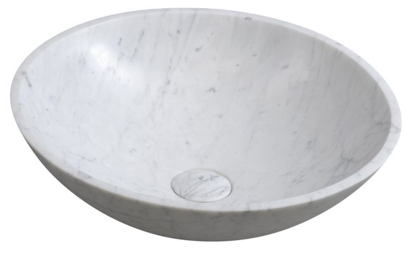 Blok 2401-42 kamenné umývadlo 42x14 cm, biela carrara