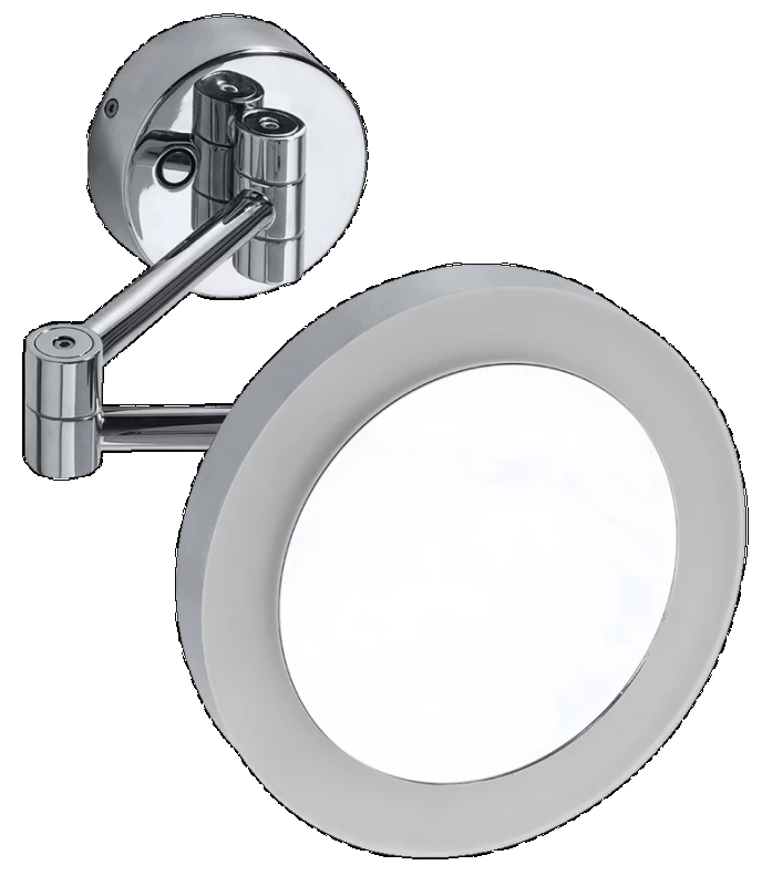 X-Round XR016 kozmetické zrkadlo s LED svetlom priemer 200mm, chróm