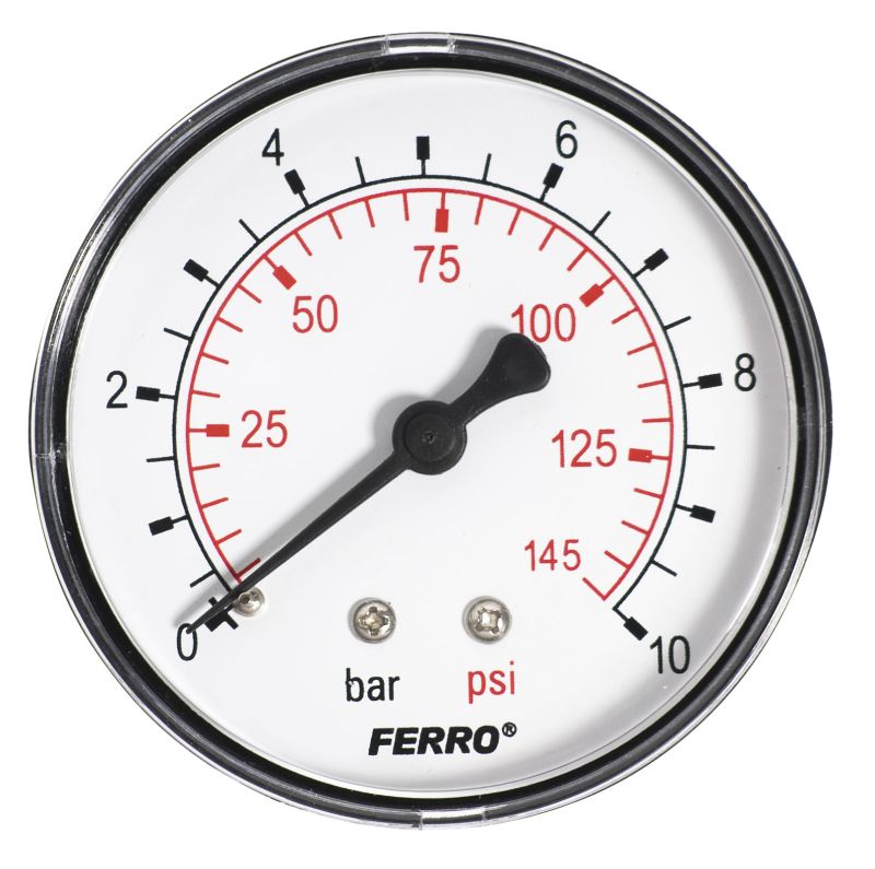 Novaservis M6310A manometer 0-10 BAR zadný vyvod 1/4