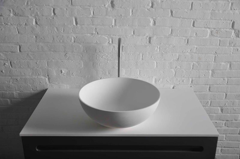Thin WN185 guľaté umývadlo 390x145 mm, na dosku, matná biela