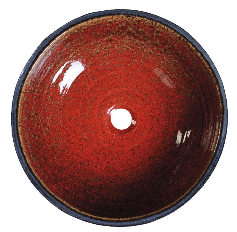 Attila keramické umývadlo, priemer 42,5cm, keramické, paradajková