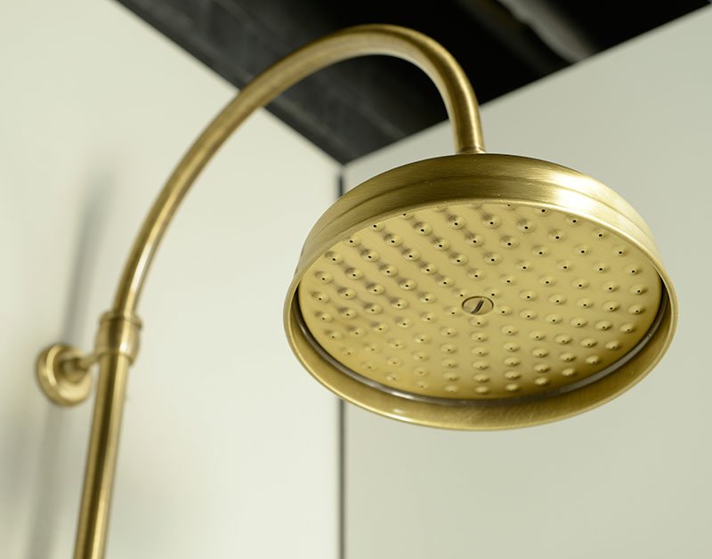 Reitano Antea SET036 sprchový stĺp k napojeniu na batériu, hlavová a ručná sprcha, bronz