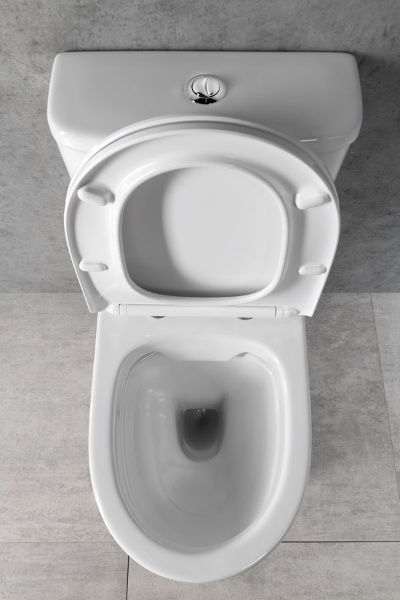 Dario 201.431.4 Rimless WC kombi, spodný/zadný odpad, biele