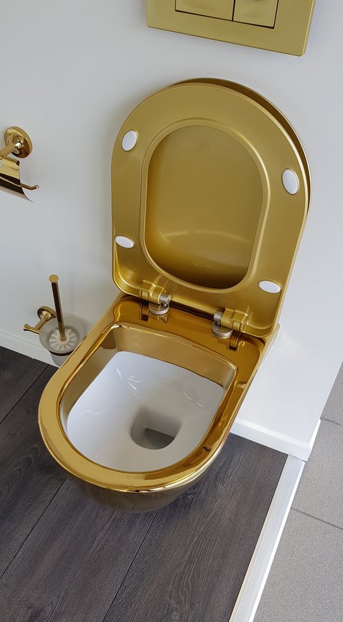 Paula TP325.00110 WC závesné 35,5x50cm, zlaté