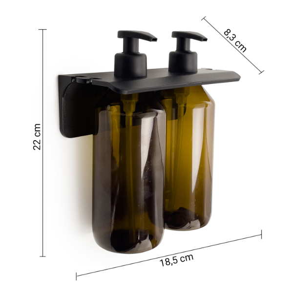 Grouper 2159 dvojitý závesný dávkovač mydla, 500ml, hnedý