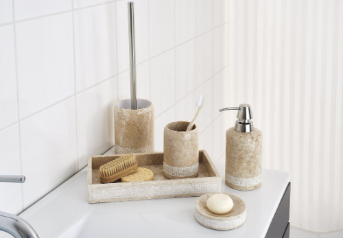 Posh 2234519 davkovač tekutého mydla, mramor, bežový