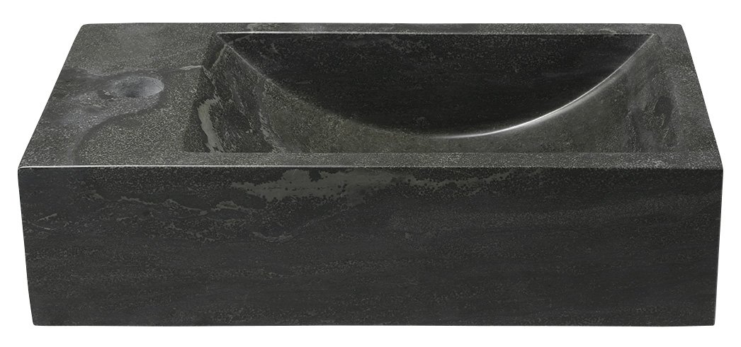 Blok 2401-38 kamenné umývadlo 40x10x22 cm, čierny Antracit
