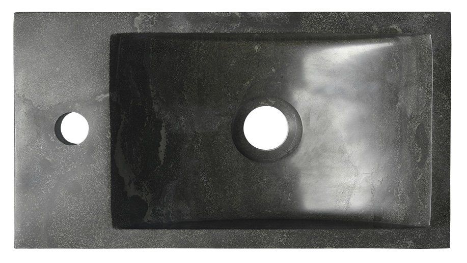 Blok 2401-38 kamenné umývadlo 40x10x22 cm, čierny Antracit
